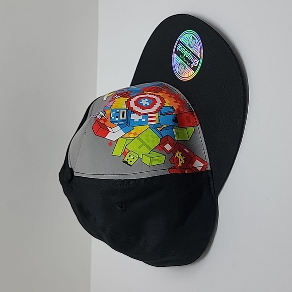 Legos Black & Gray w/ Colorful Legos Graphic Snapback Cap Hat - Picture 4 of 12